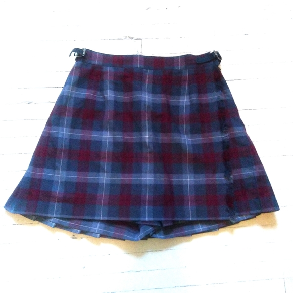 Vintage Plaid Kilt Skort - Picture 2 of 4